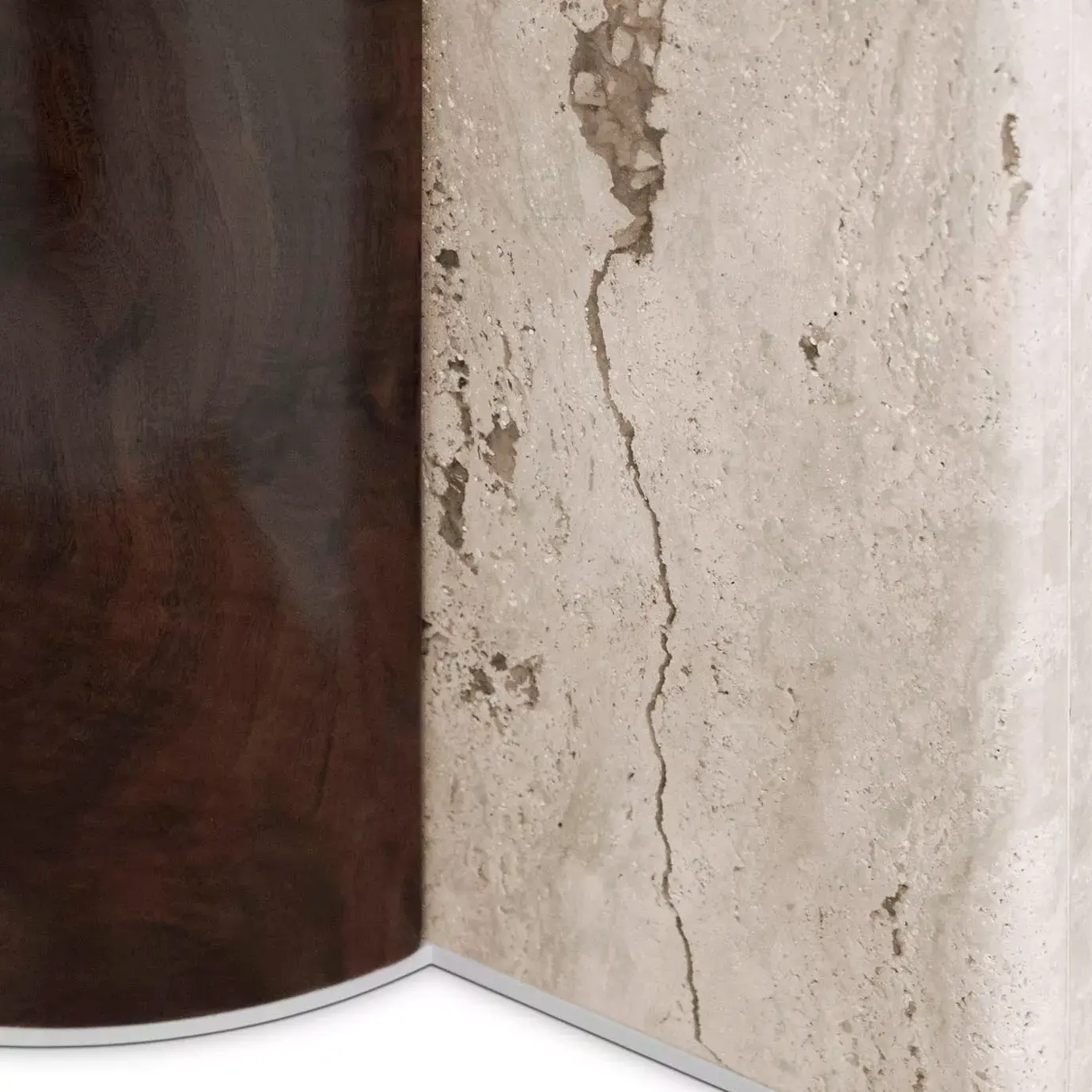 Parisian Travertine Marble Oval Dining Table