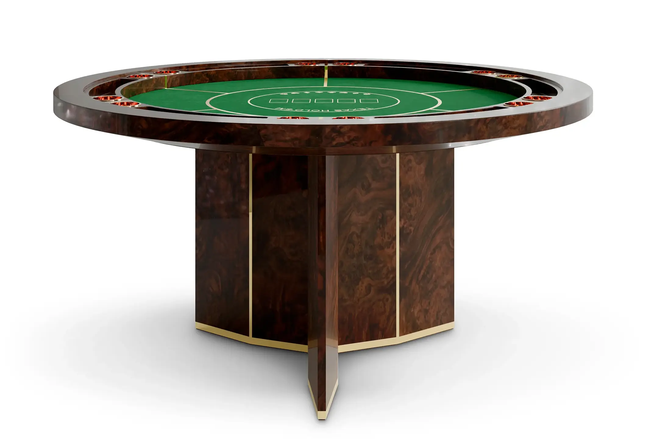 Elite Brown Poker Table