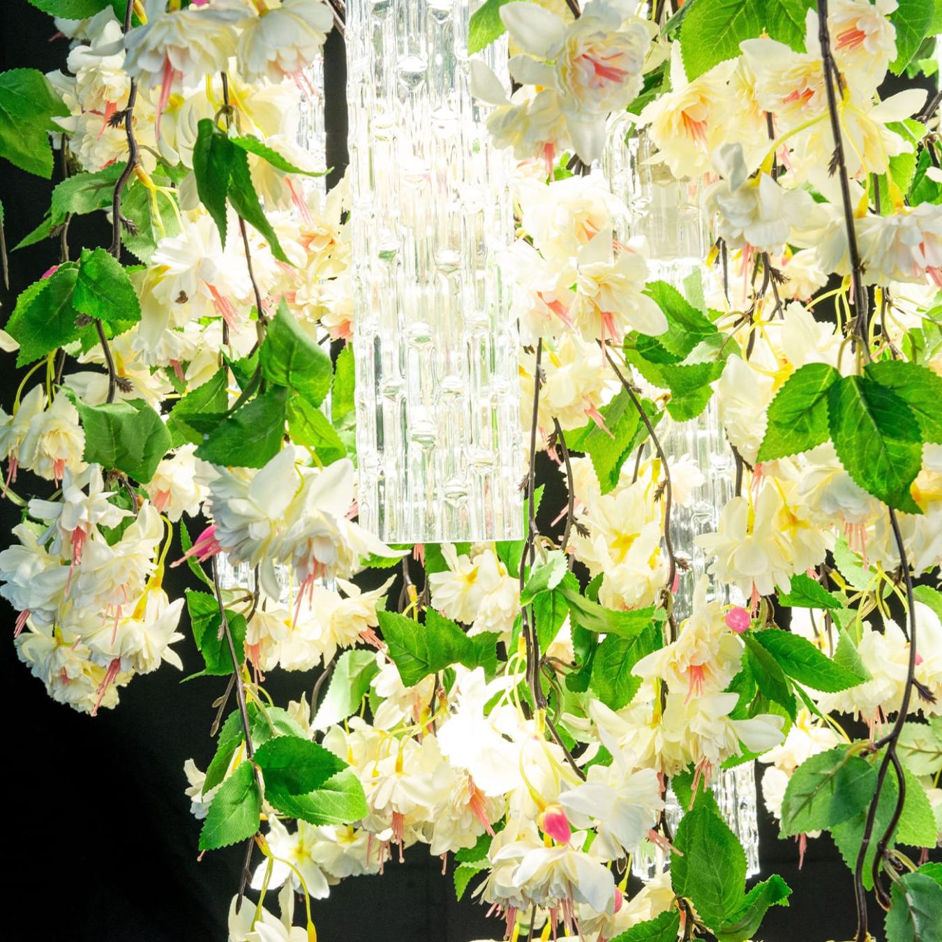White Cascade Large Chandelier