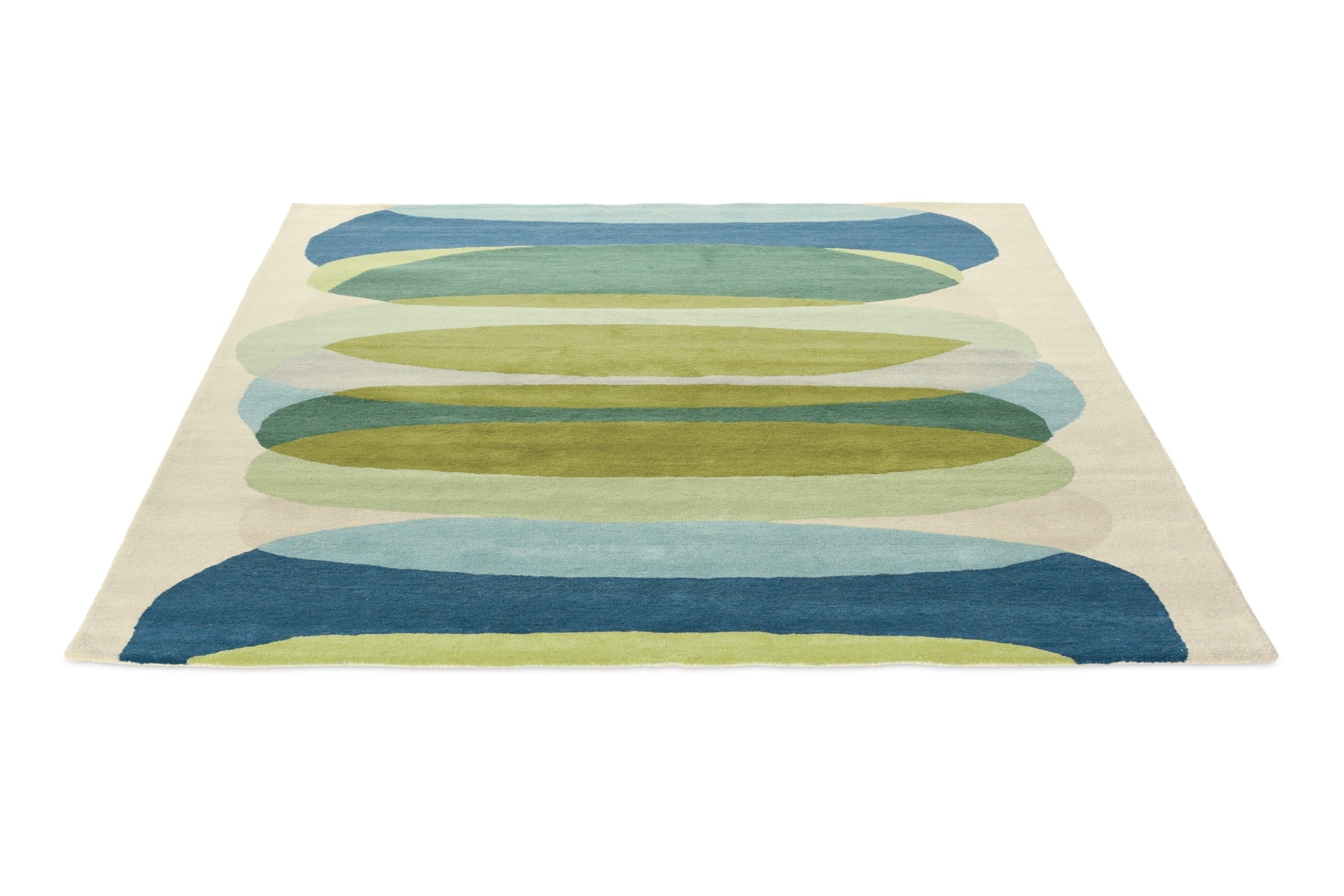 Abstract Multicolour Wool Rug