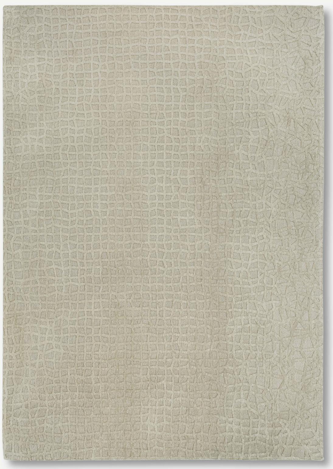 Beige Checkered Flatwoven Rug