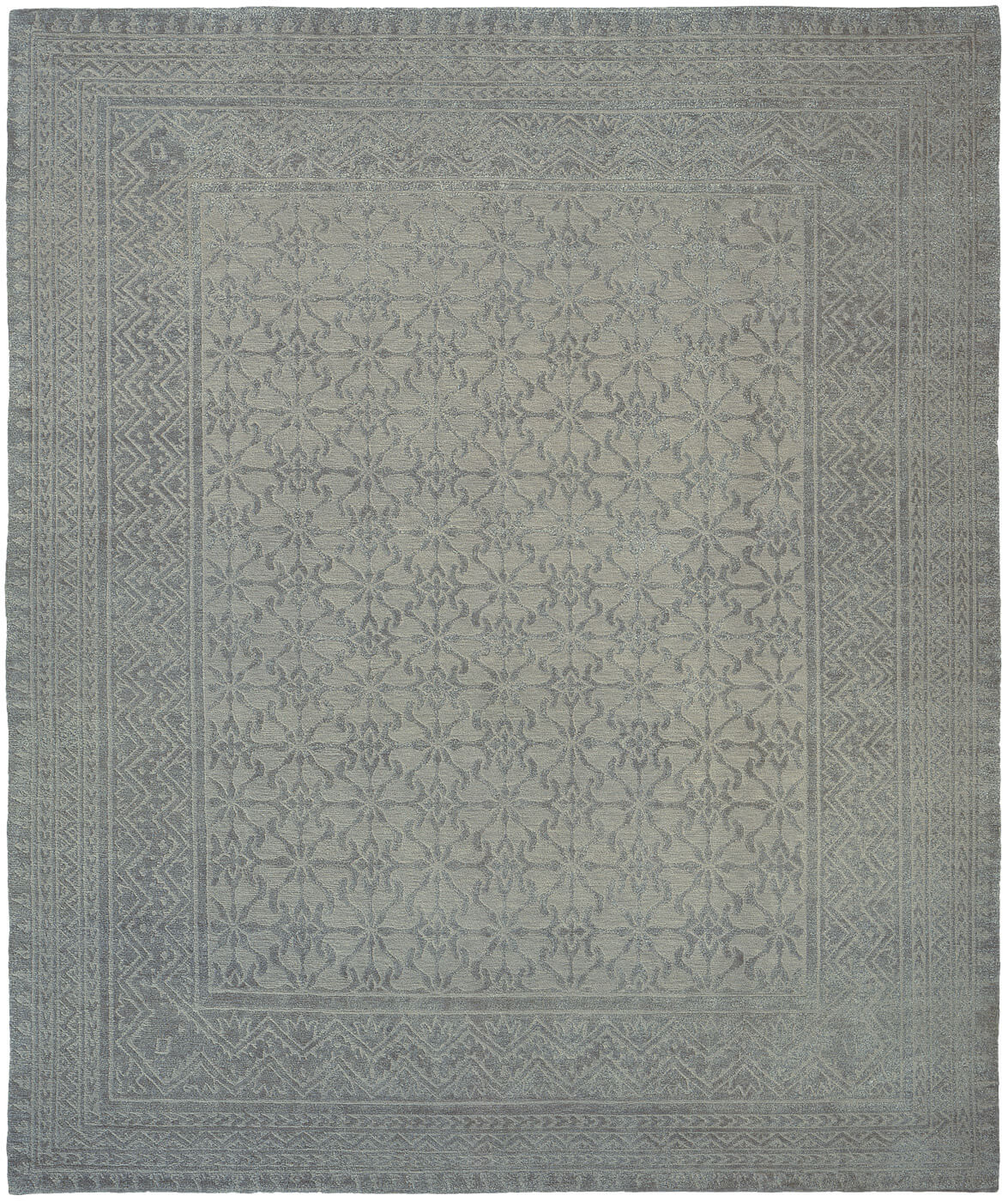 Hand-Woven Blueberry Grey Rug