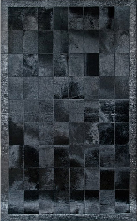 Angelina Black Cowhide Rug