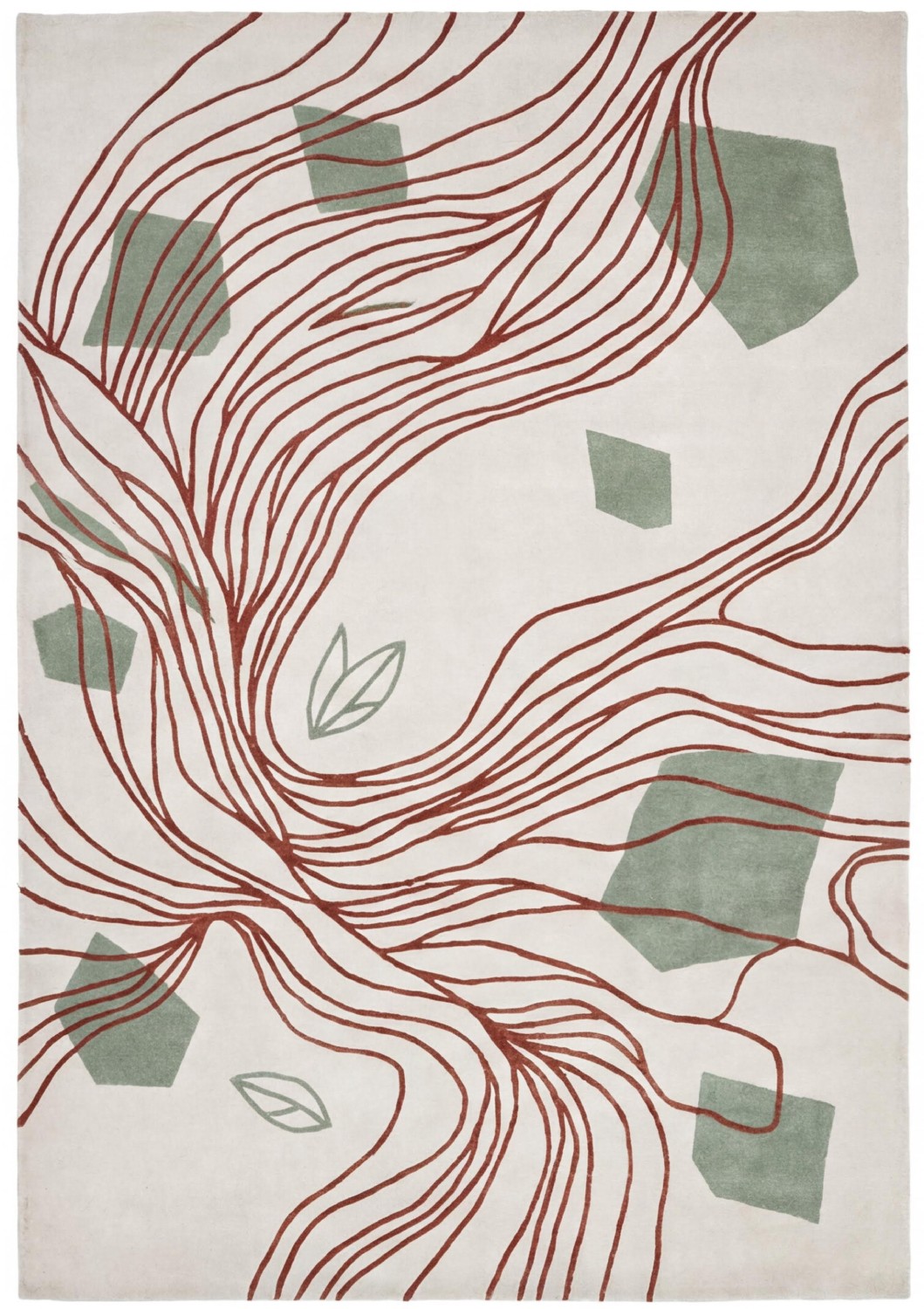 Flowing Lines Handcrafted Rug