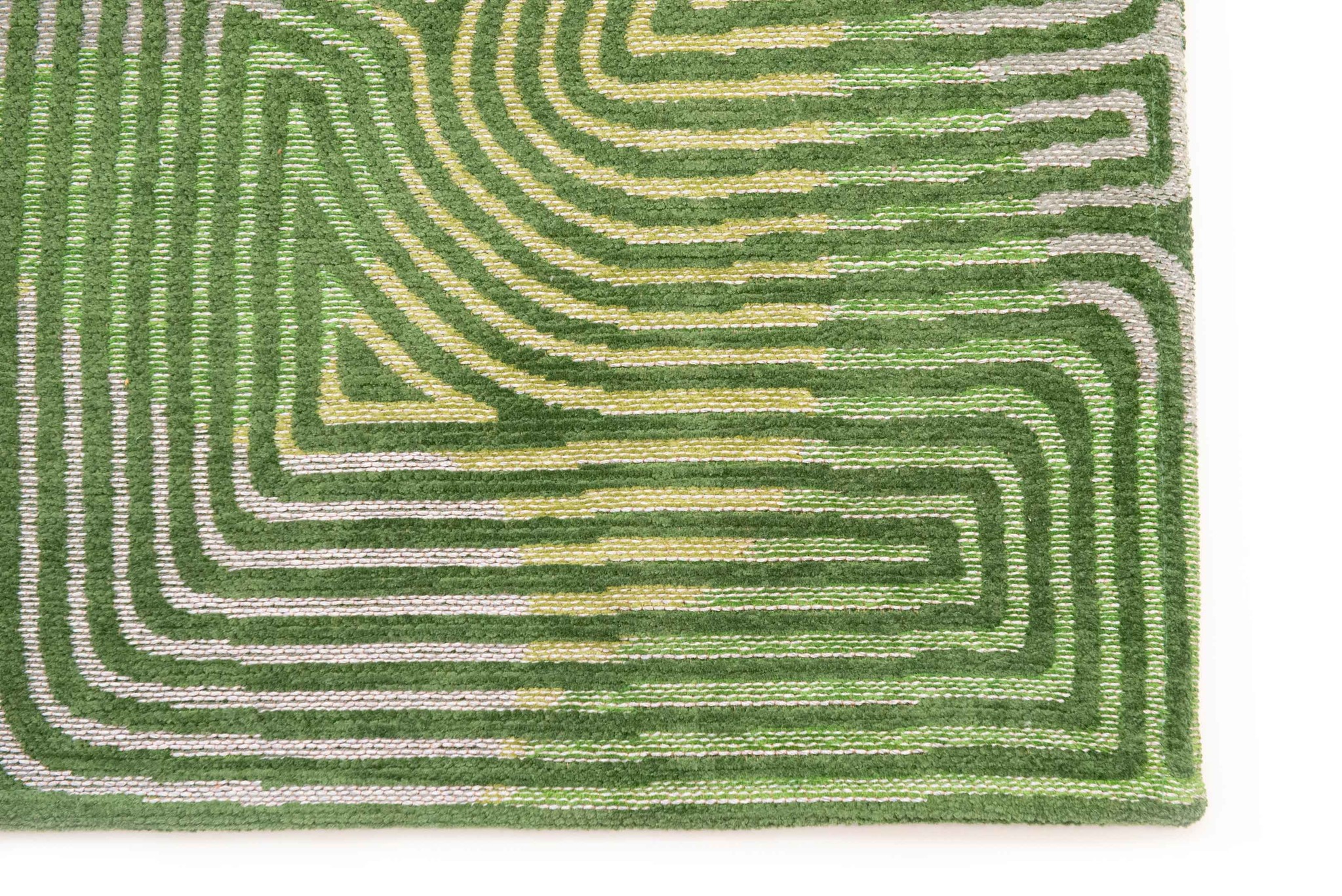 Green Waves Flatwoven Rug