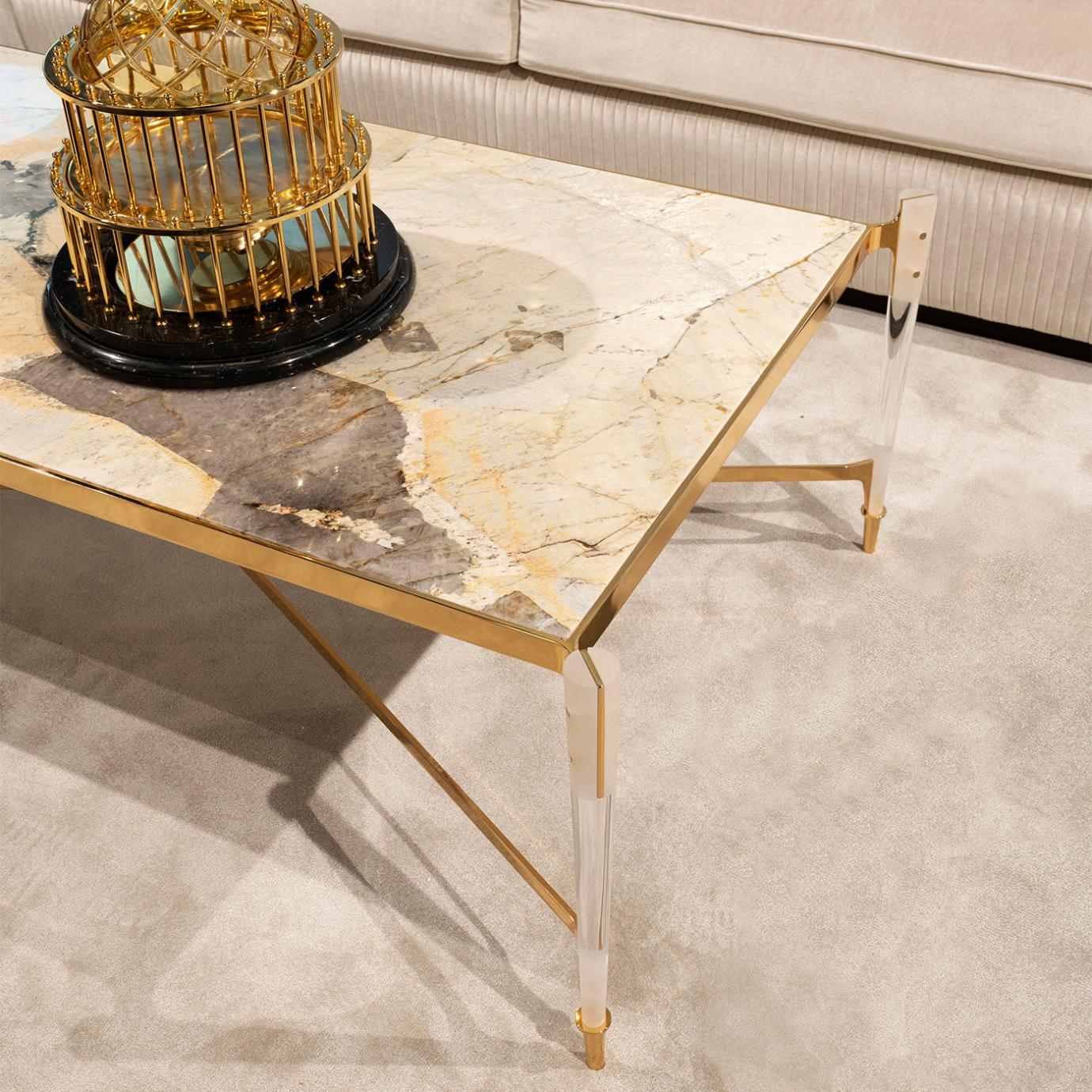 Rectangular Marble Top Coffee Table