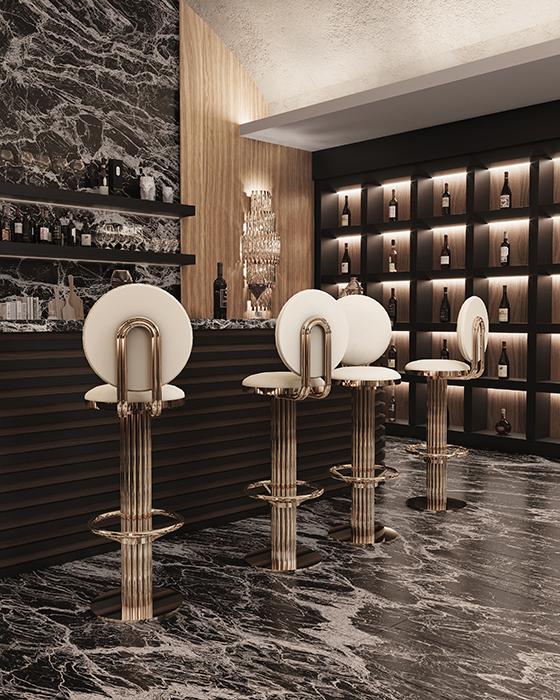 Keira Round Bar Stool - 2