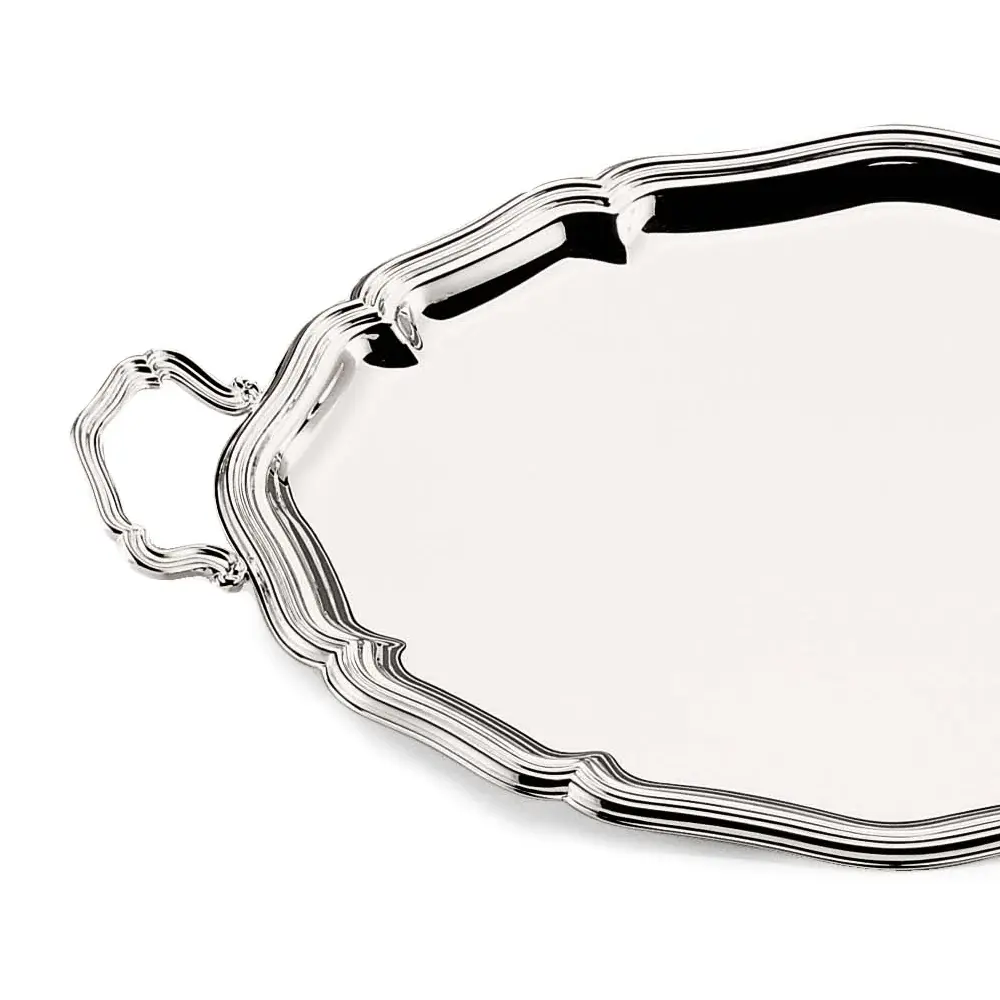 700 Silver-Plated Oval Tray with Handles