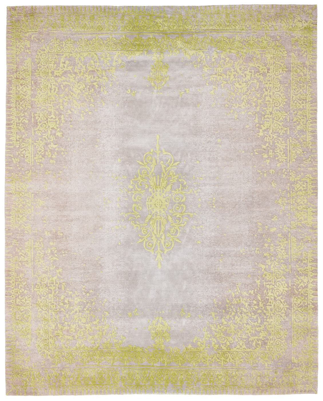 Yellow Wool / Silk Ferrara Rug