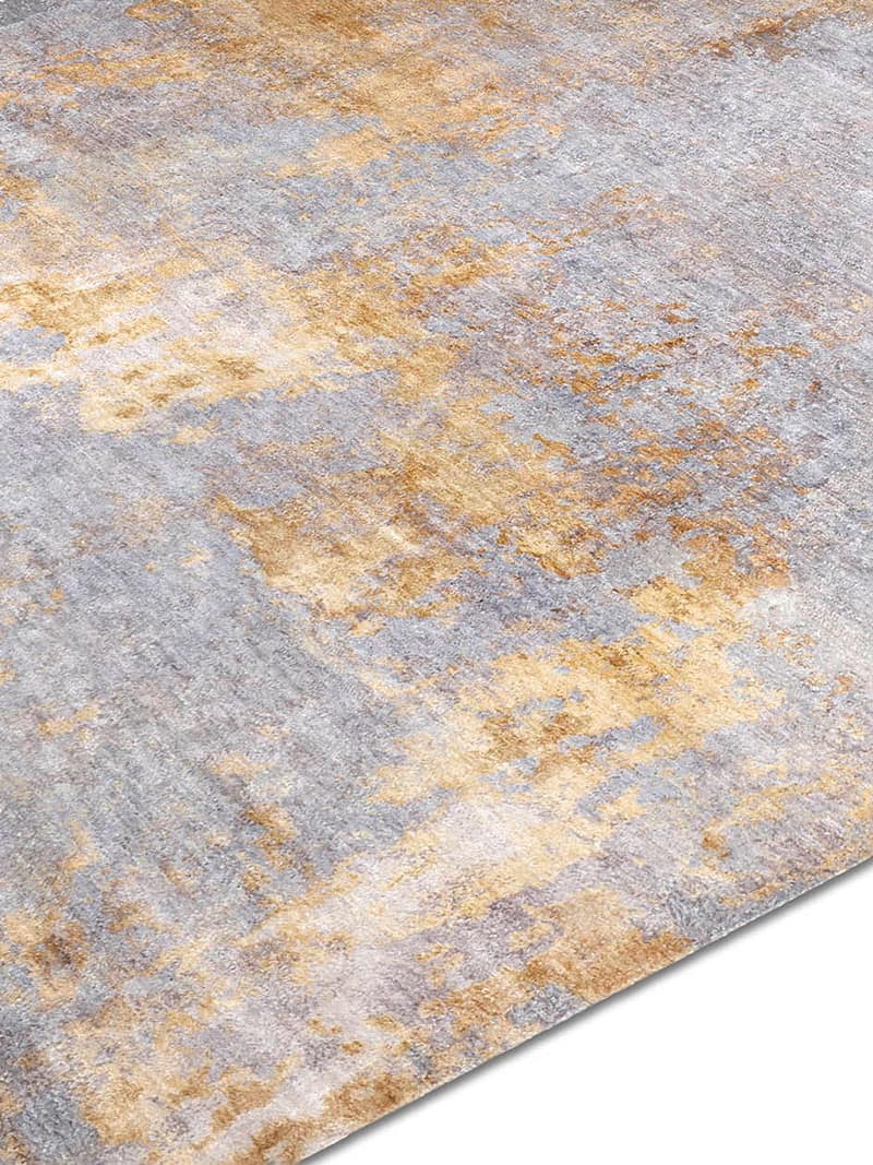 Stereo Grey / Gold Hand Knotted Rug