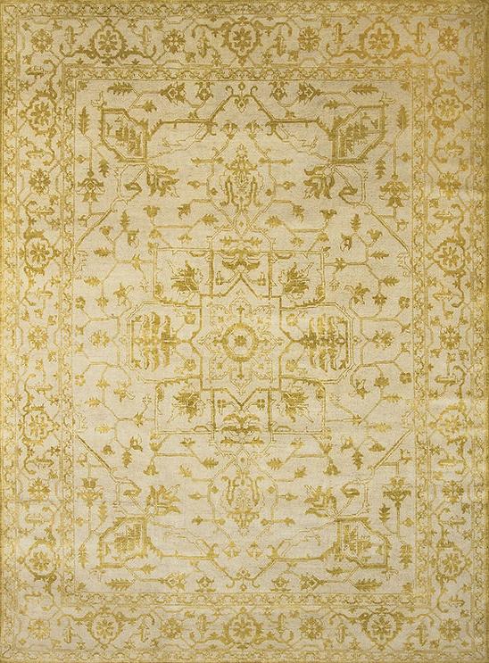 Heriz Gold Hand Knotted Rug