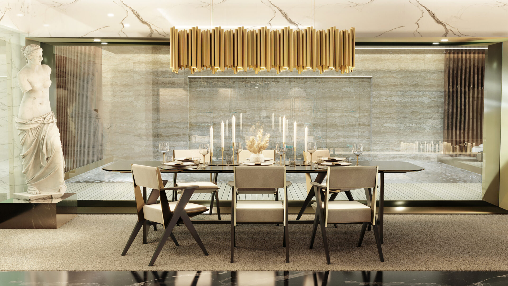 Brubeck Rectangular Suspension Lamp - 2
