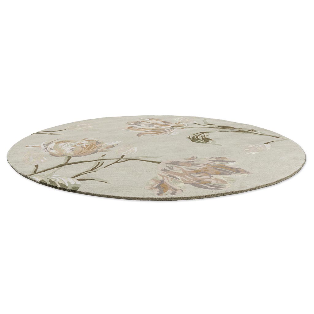 Natural Sage Green Round Rug
