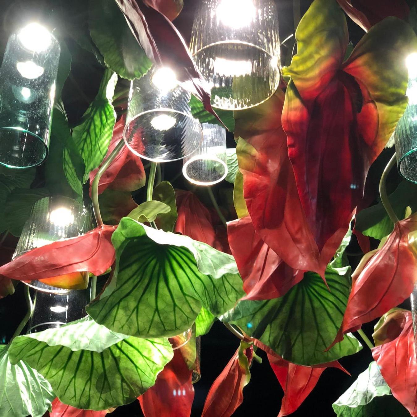 Red Anthurium Chandelier