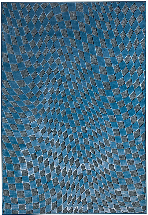 Genova Belgian Blue Rug ☞ Size: 65 x 110 cm
