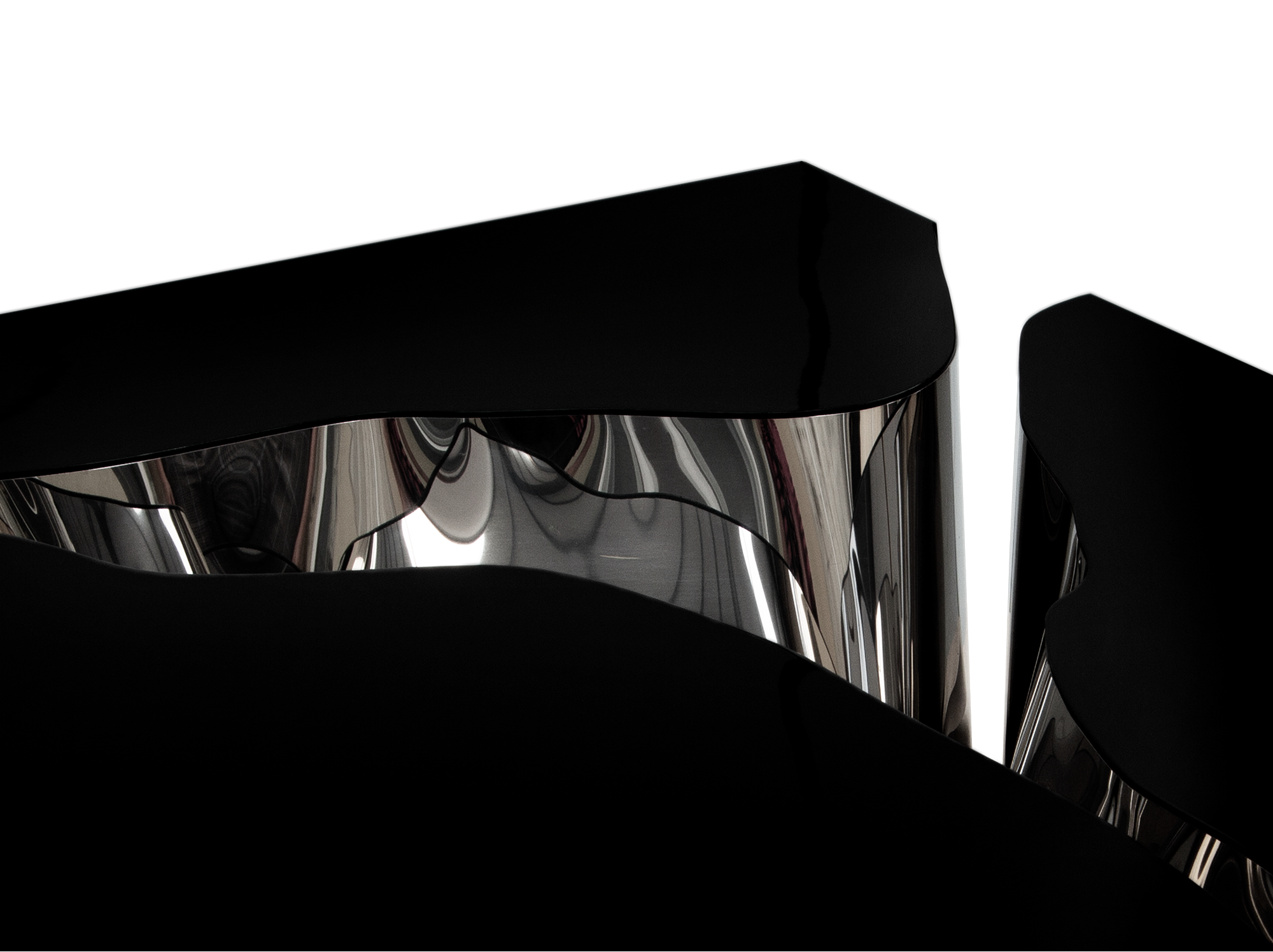 Fissure Black Silver Center Table