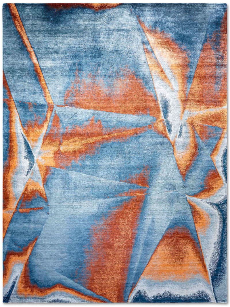 Cyan Copper Hand Knotted Rug