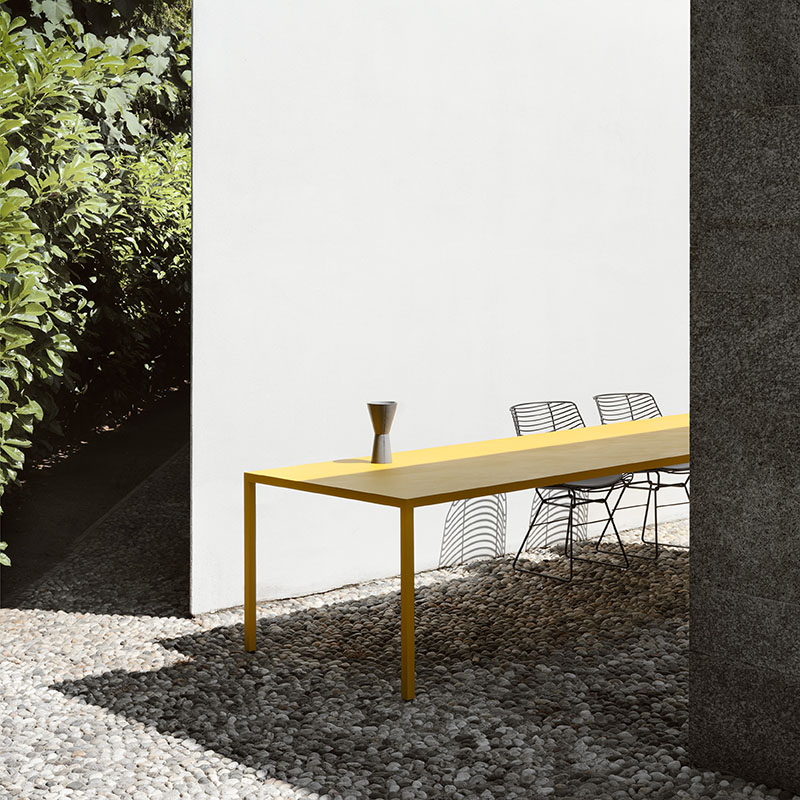 Tense Premium Outdoor Table ☞ Color: Reconstructed Stone White Calce X131