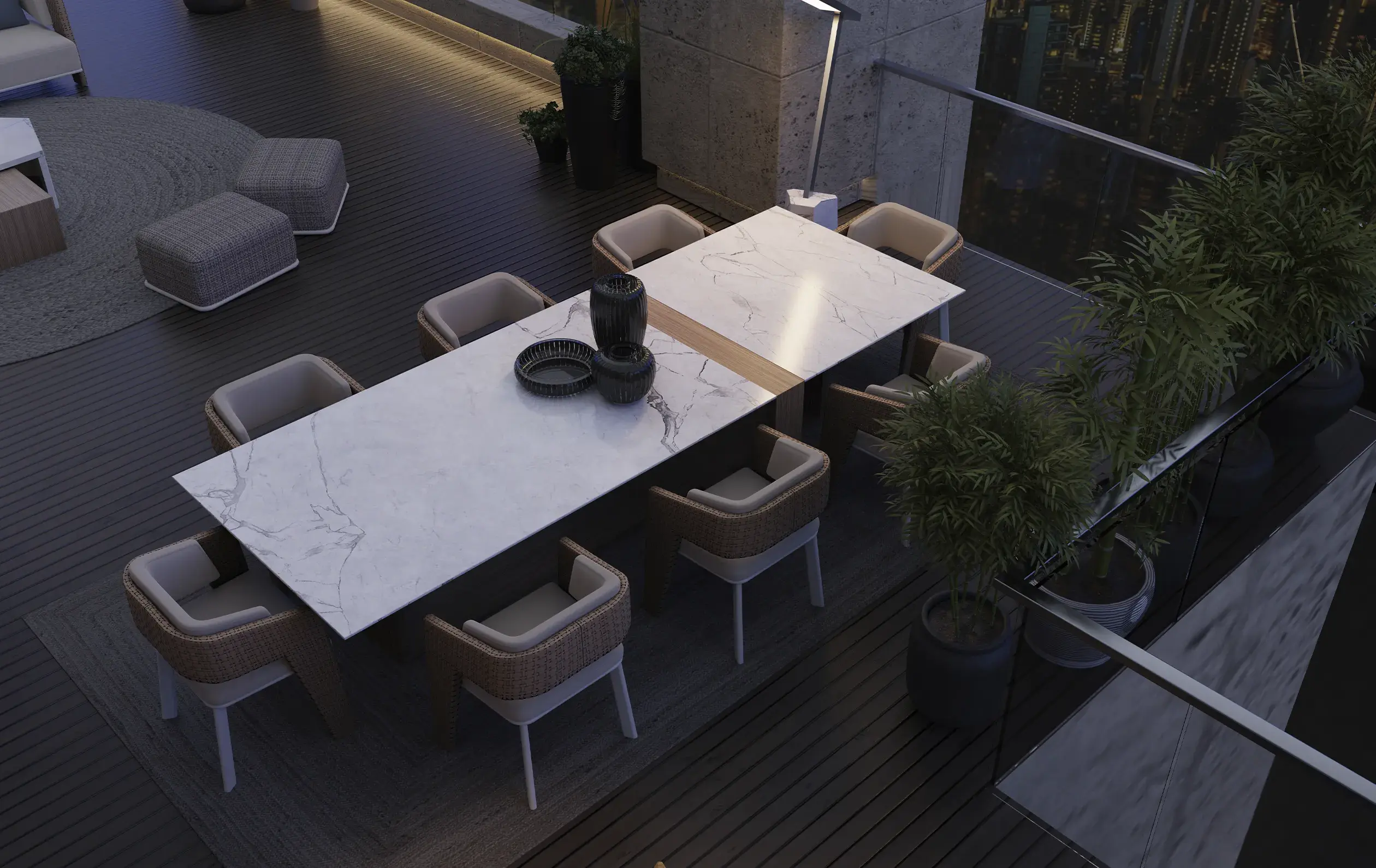 Whirlwind Outdoor Dining Table - 9