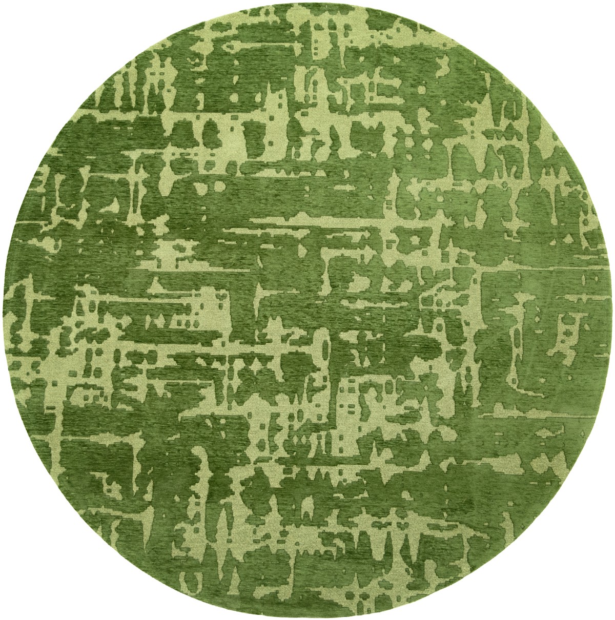 Perrier's Green Round Rug