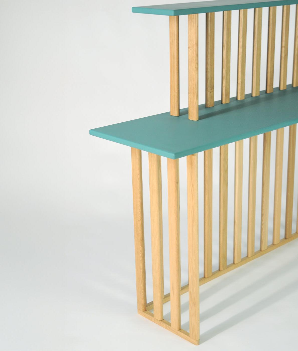 Green Two-Level Console Table