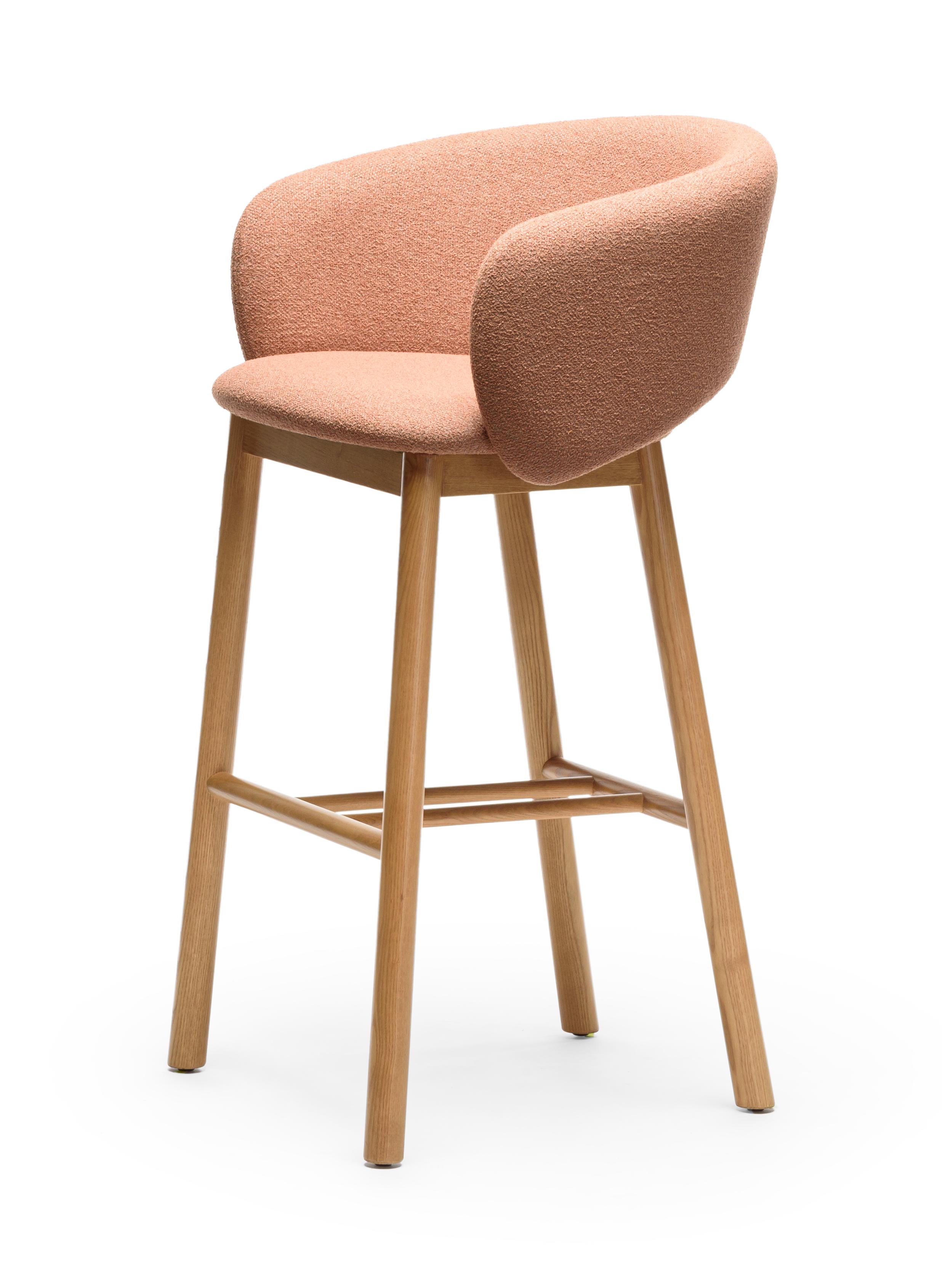 Bel SG-75 Terracotta Ash Wood Bar Stool