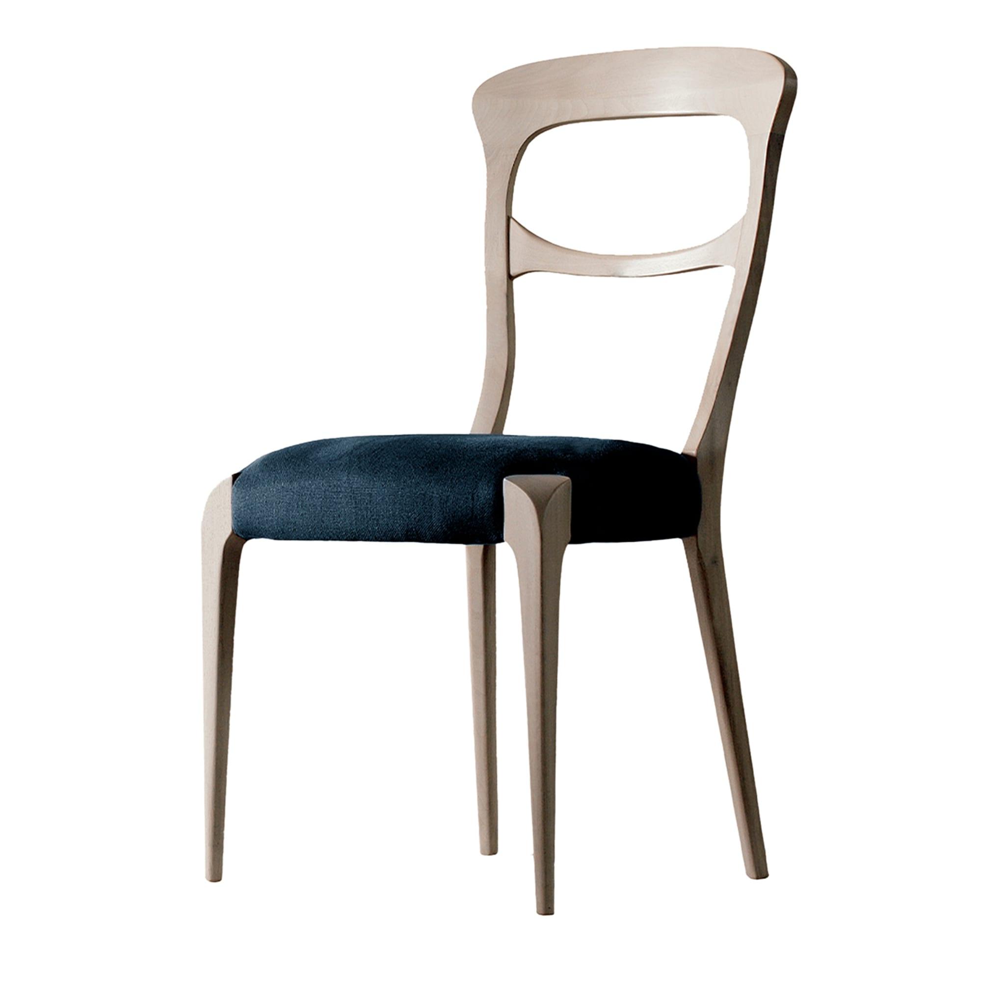 Capotavola Grey Solid Walnut Chair ☞ Color: Velvet G075 129