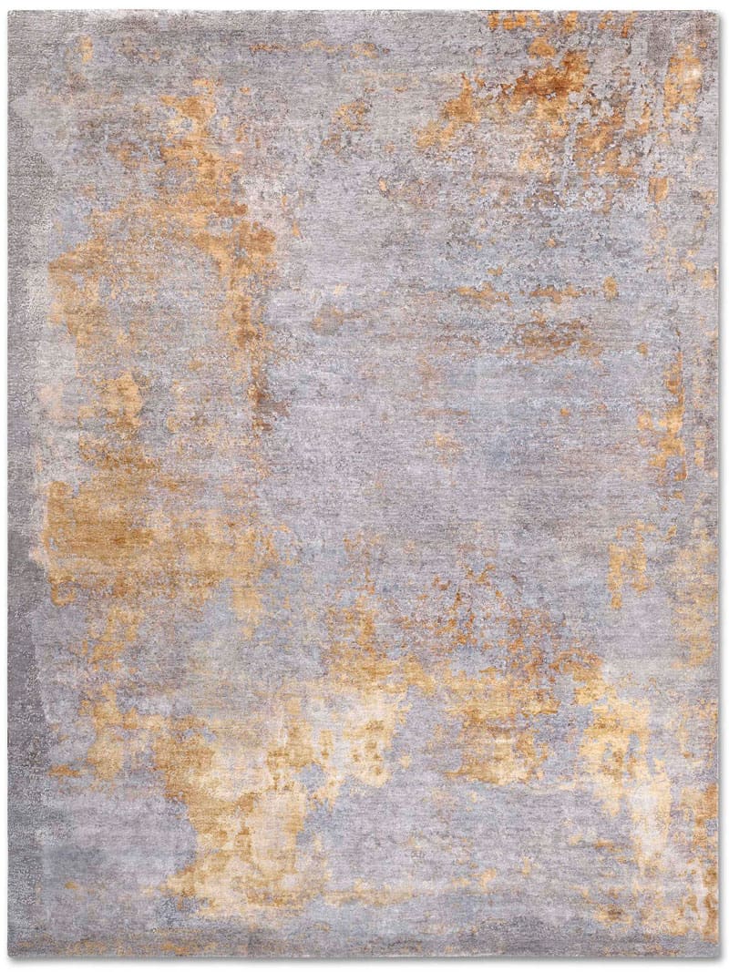 Stereo Grey / Gold Hand Knotted Rug