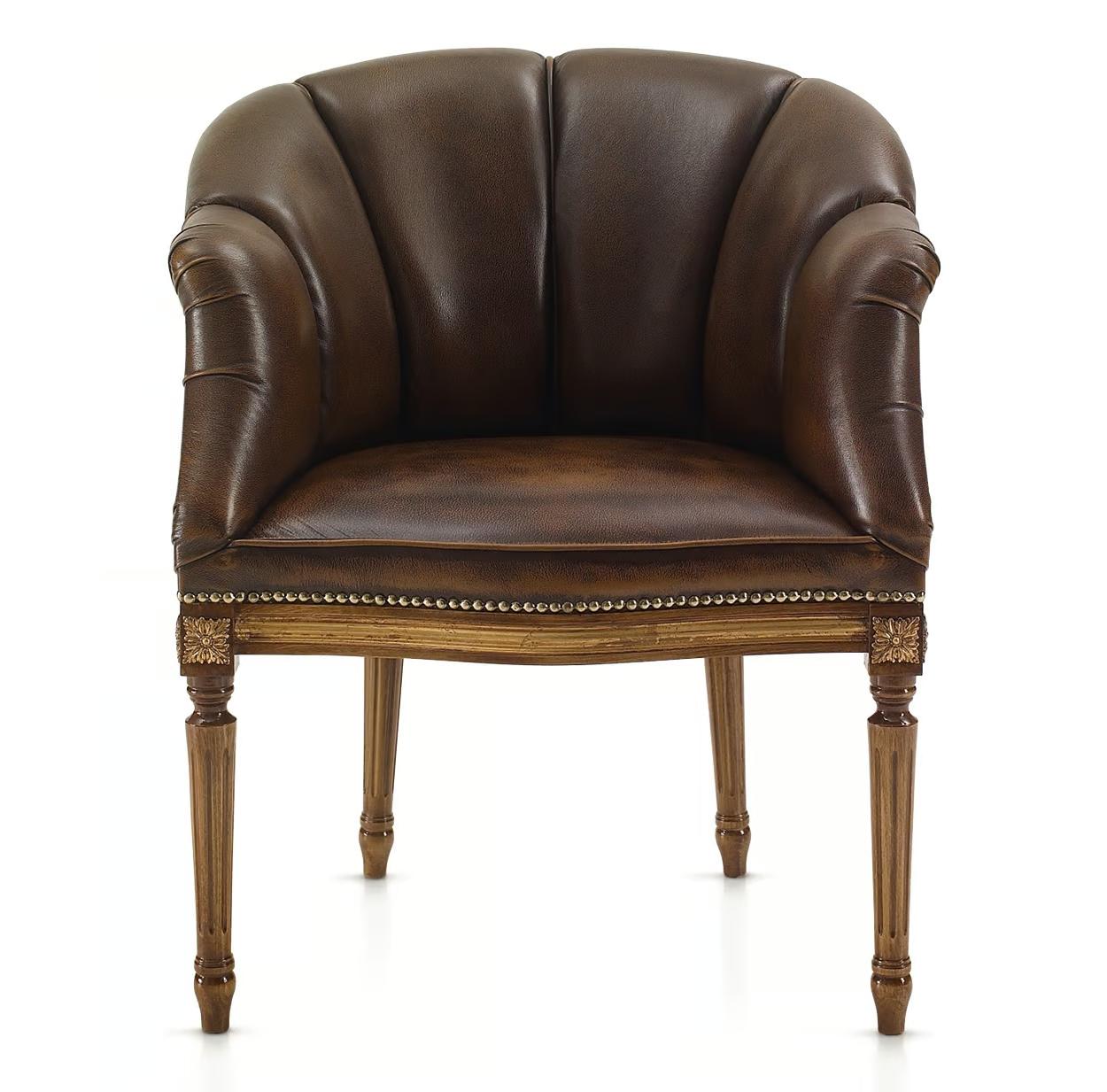 Dolcevita Leather Chair with Armrests