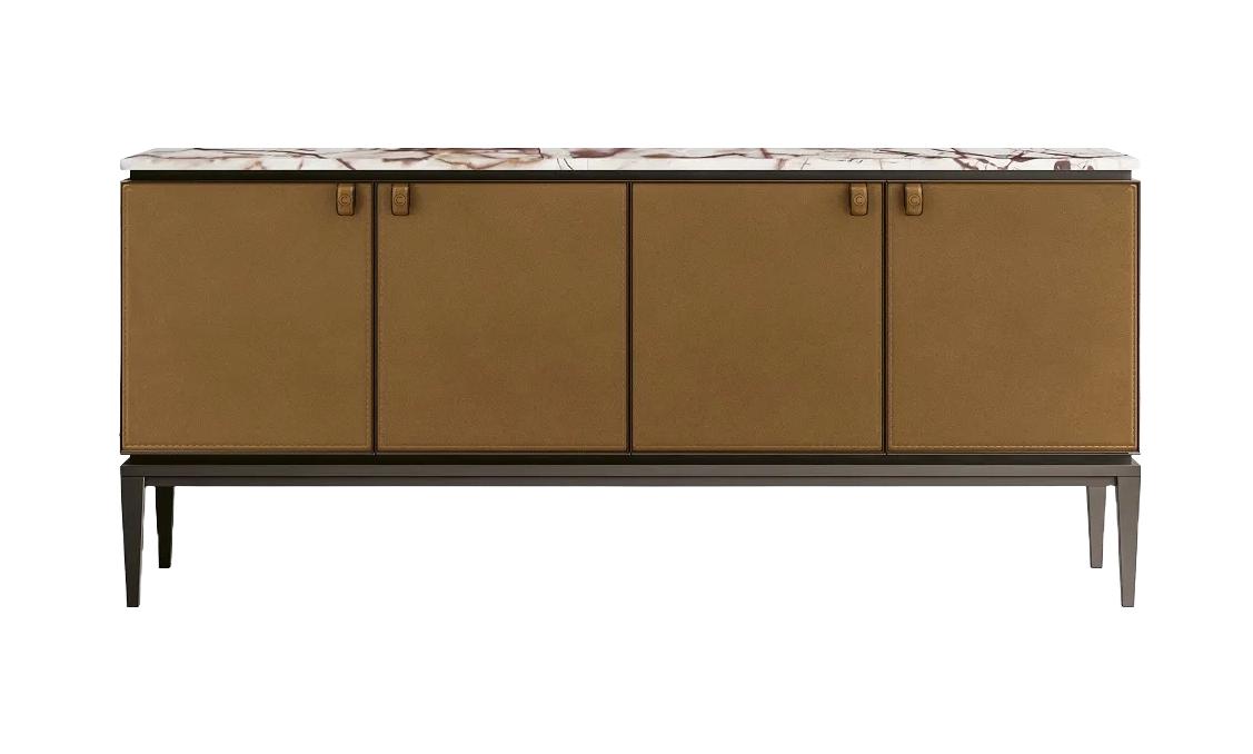 Metal-Top Sideboard