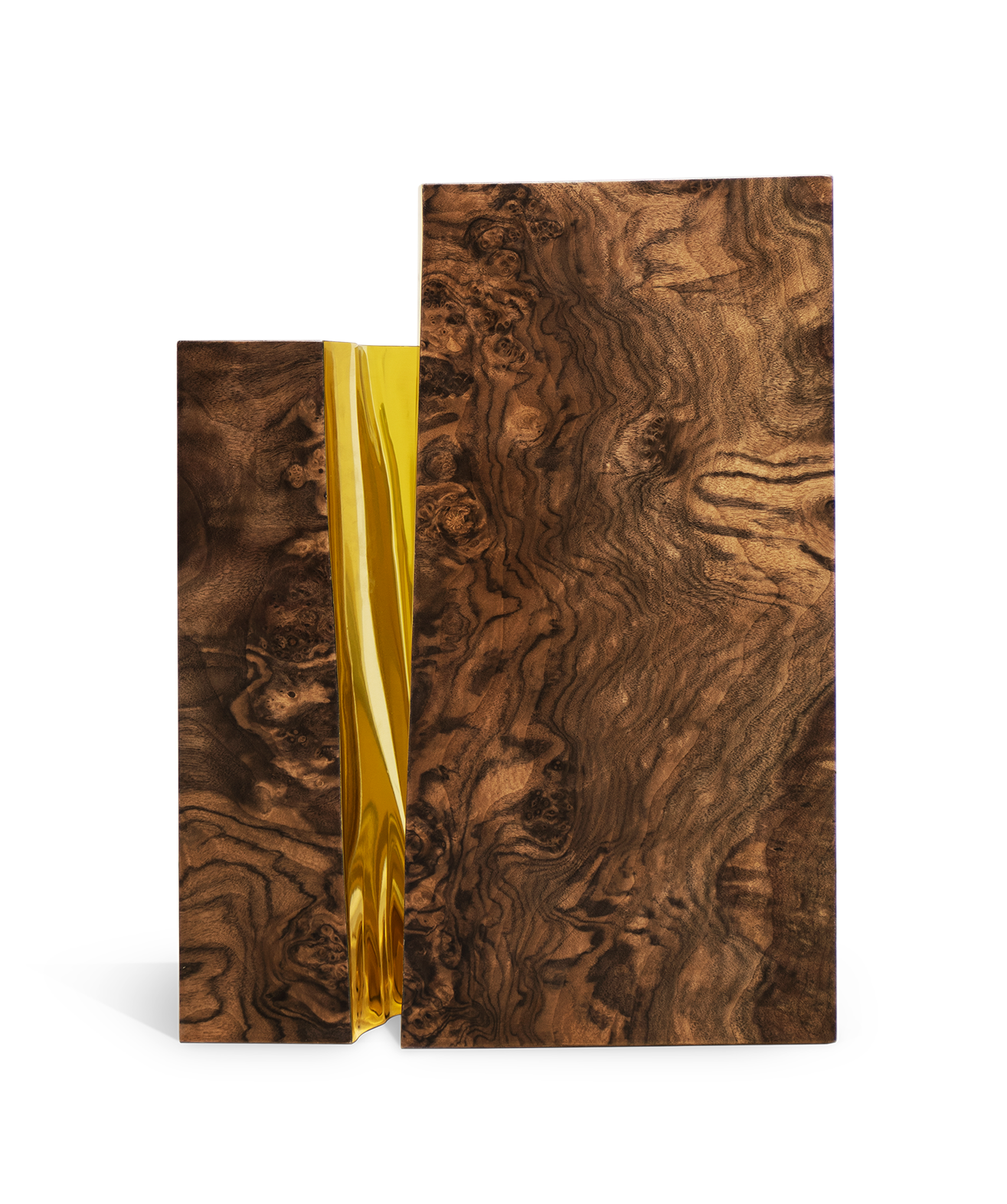 Fissure Walnut Side Table
