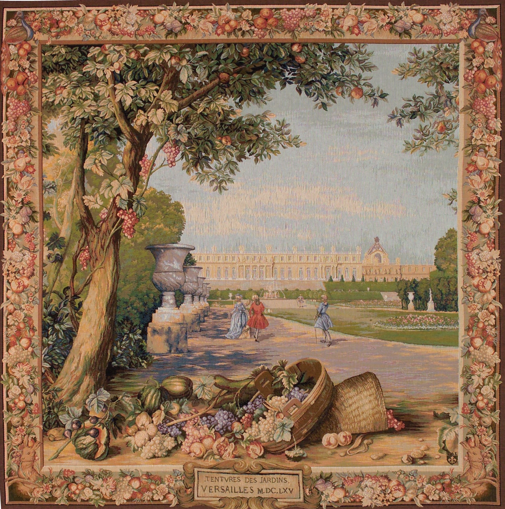 Verdure Fountain Scenic Tapestry