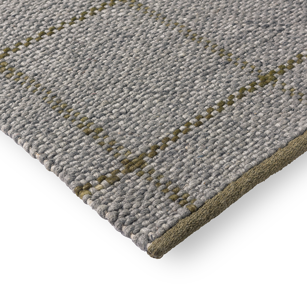 Slate Olive Check Rug