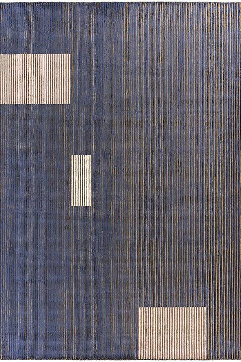 Hand Woven Viscose Striped Rug