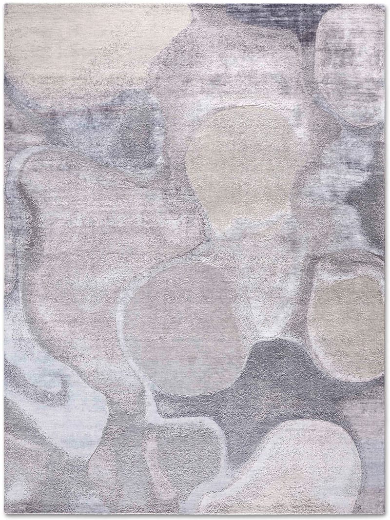 Silver Hand-Woven Rug ☞ Size: 274 x 365 cm