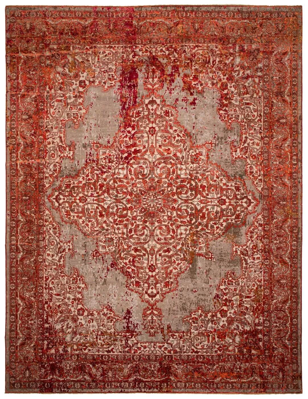 Tabriz Red Hand-knotted Rug