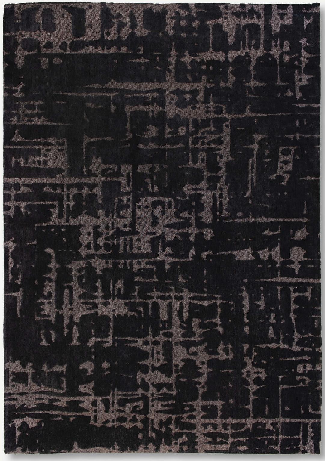 Abstract Black Belgian Rug | Size: 9' 2