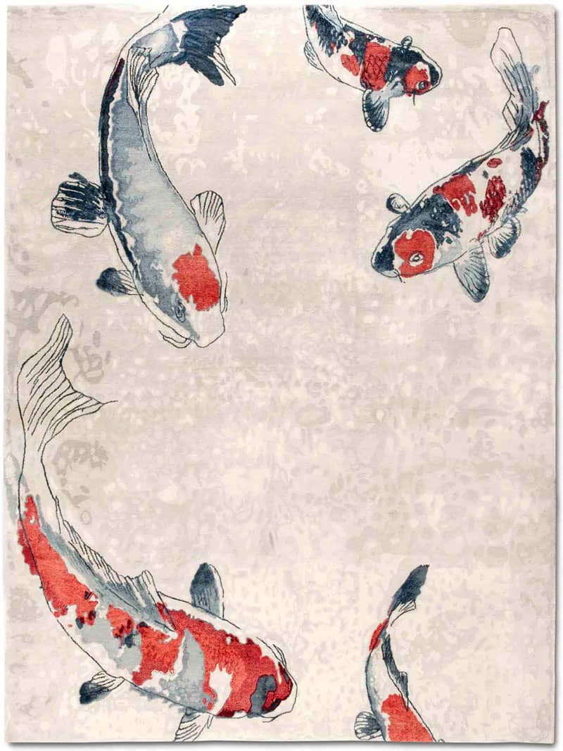 Fish Sand Hand Knotted Rug