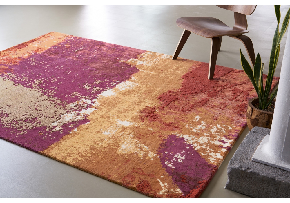 Abstract Hand-Knotted Rug