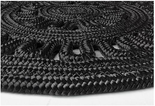 Rope Indoor / Outdoor Black Hand-Woven Rug