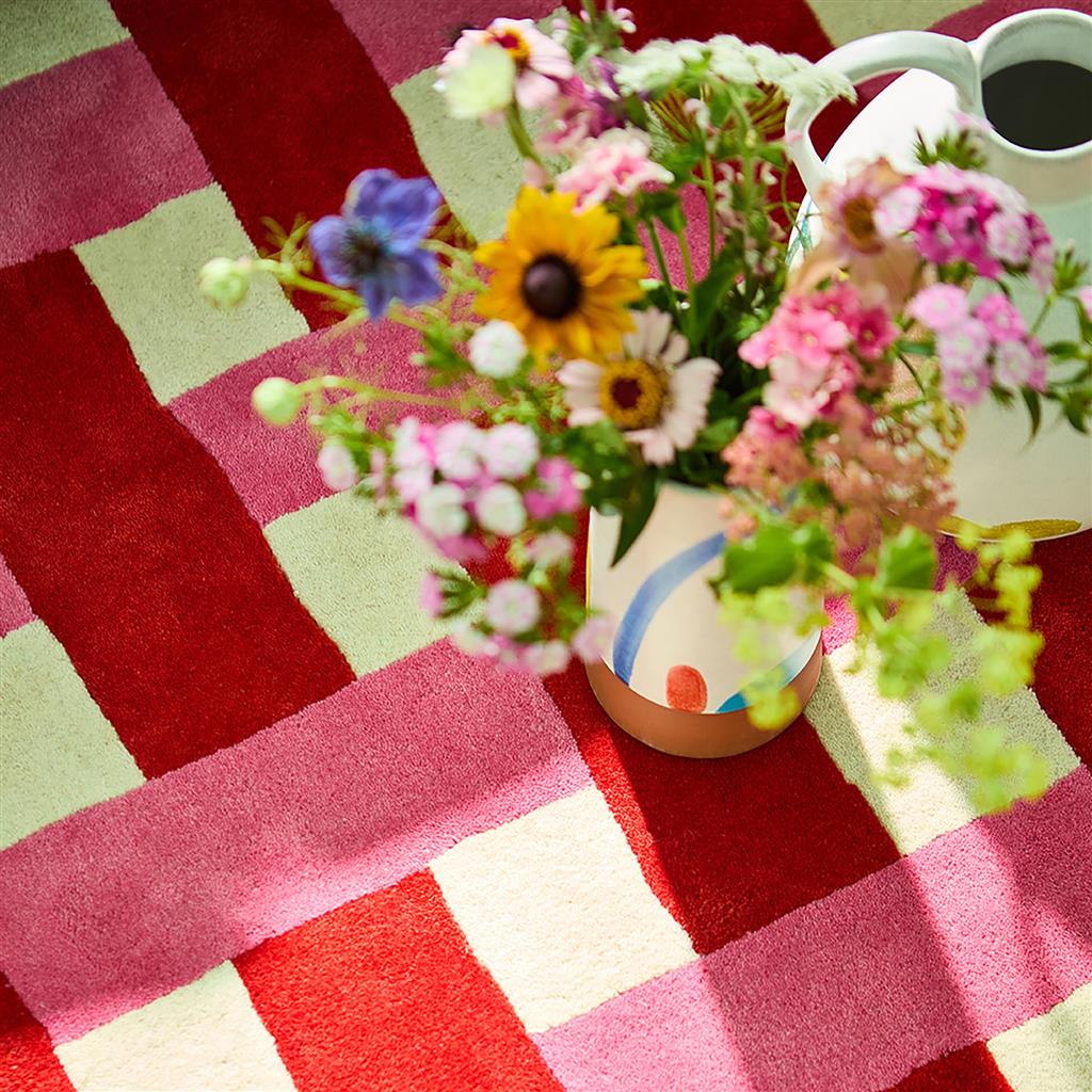 Coral Rose Weave Rug