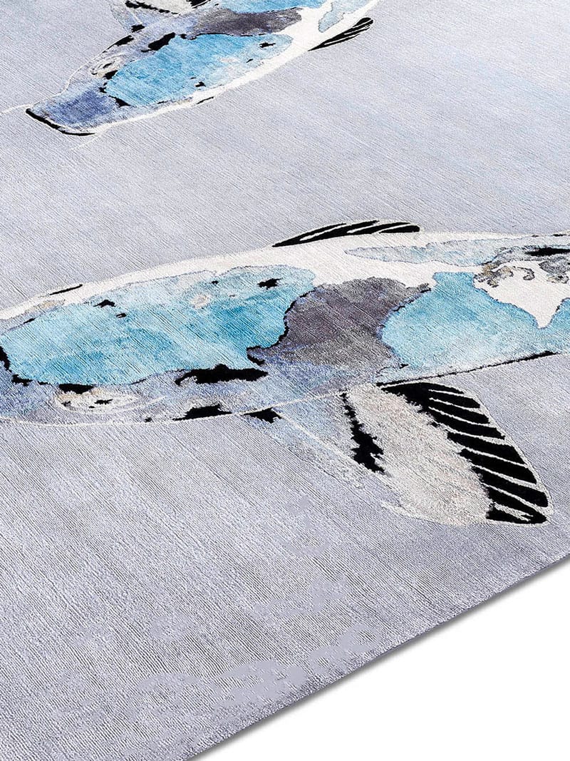Blue Hand Knotted Rug