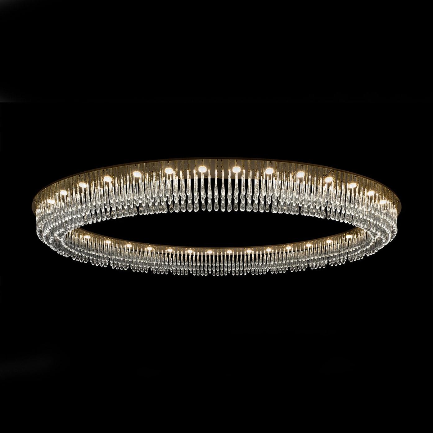 Oval Chandelier with Murano Drop Glass