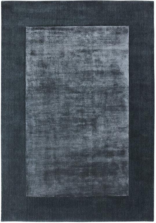 Border Powder Blue Hand-Woven Rug | Size: 6' 7