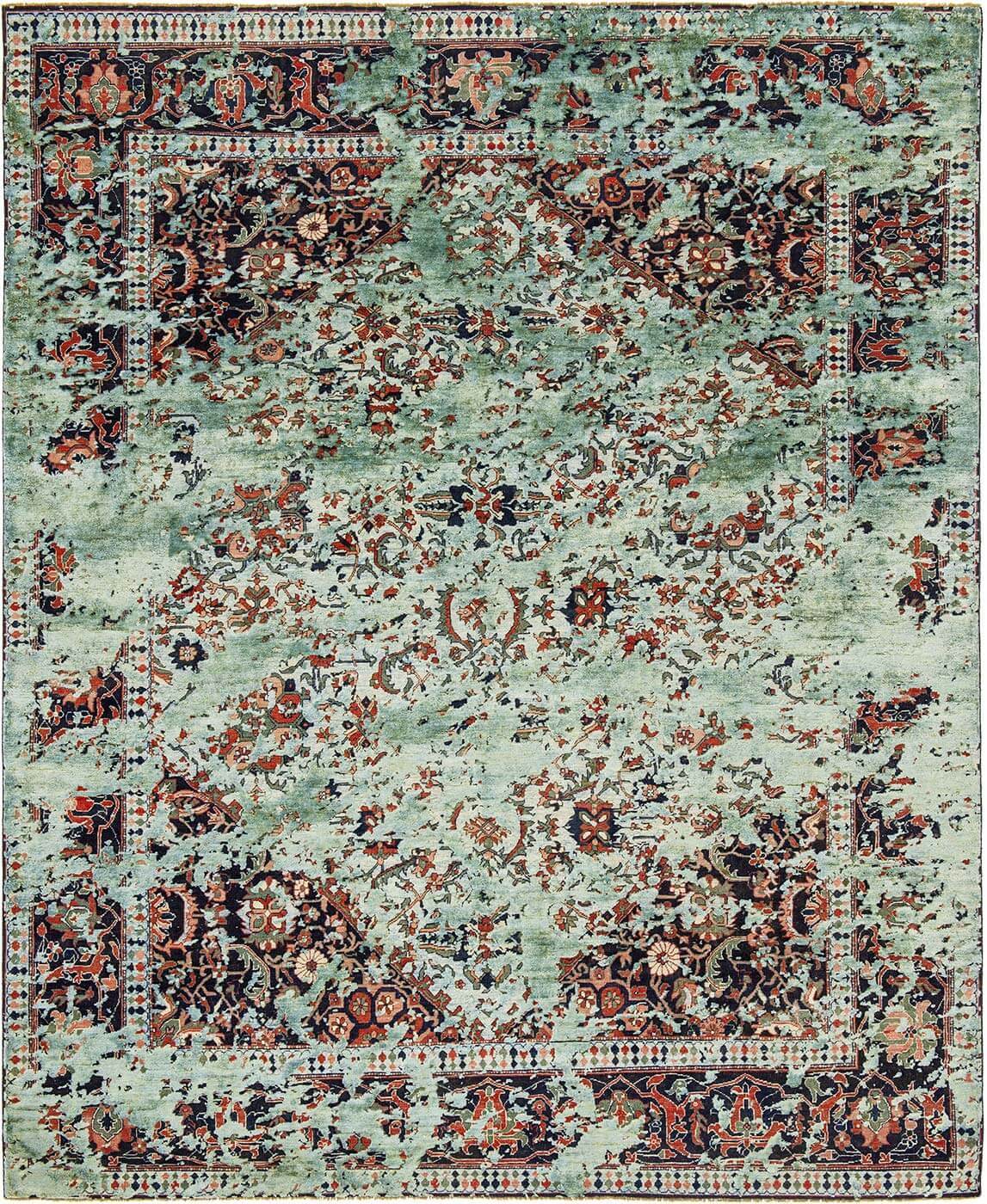 Serapi Blue Hand-knotted Rug