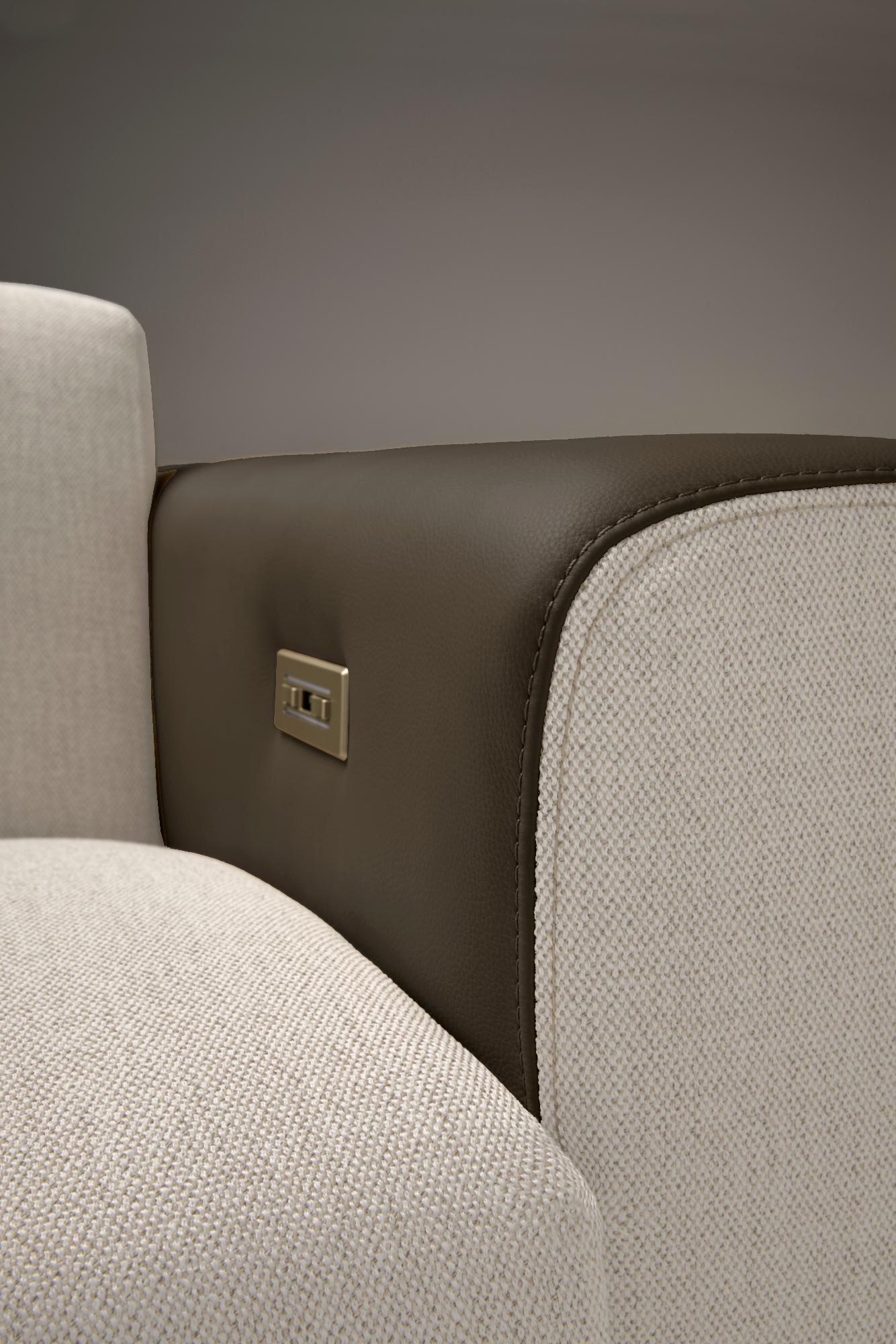Atlanta Grey 3-Seater Reclining Sofa - 1