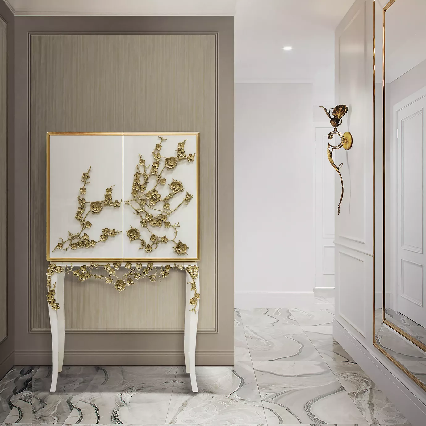 Mirage Lacquer Bar Cabinet