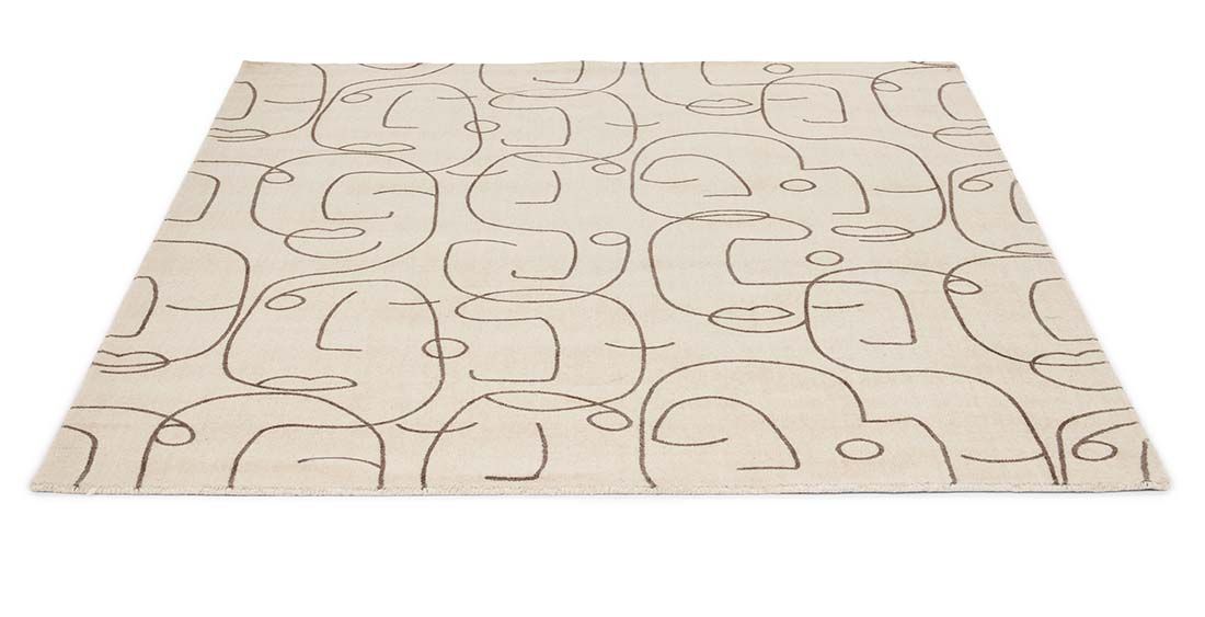 Charcoal Handloom Rug ☞ Size: 6' 7" x 9' 2" (200 x 280 cm)