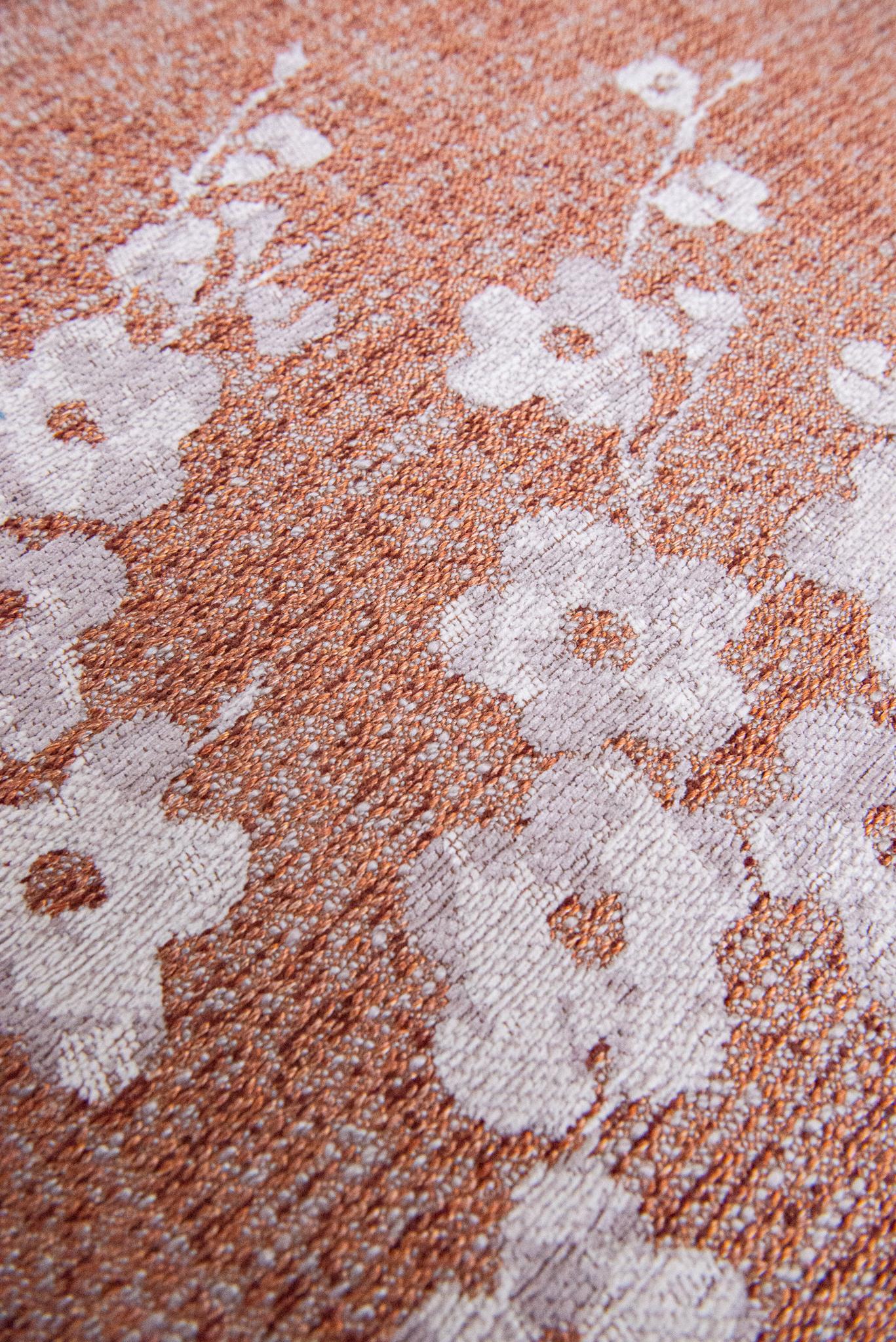 Copper Pink Round Rug