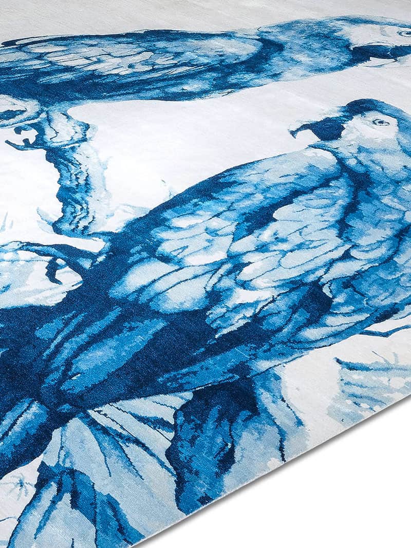 Two Parrots Luxury Handmade Rug